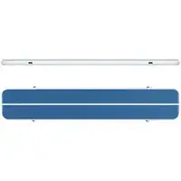 Надувной гимнастический мат - 600 x 100 x 20 см - 300 кг - синий/белый