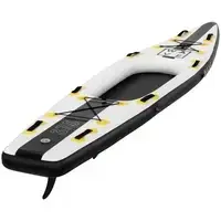 Набор для гребли и занятий серфингом с веслом, сиденьем и аксессуарами, до 120 кг, черный/желтый, 365 x 79 x