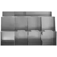 Подставка для стаканов и крышек - 11 отделений - нержавеющая сталь - Royal Catering