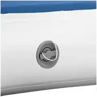 Набір Надувний спортивний мат з повітряним насосом - 400 x 100 x 20 см - 200 кг - синій/білий