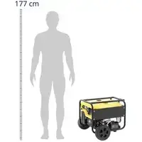 Бензиновый генератор - 2700 Вт - 230 В переменного тока / 12 В постоянного тока - бак 18 л - ручной