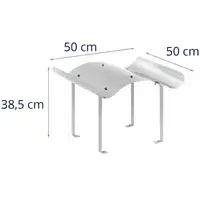 Кришка димоходу - нержавіюча сталь - 50 x 50 x 38,5 см