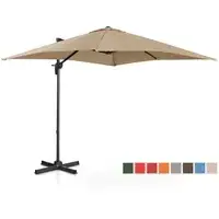 Зонт "Светофор" - тауп - квадратный - 250 x 250 см - наклонный и поворотный