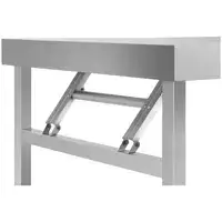 Складной рабочий стол - нержавеющая сталь - 120 x 60 см