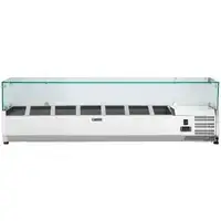 Холодильная витрина - 150 x 33 см - стеклянная крышка