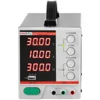 Лабораторный блок питания - 0 - 30 В - 0 - 10 А постоянного тока - 300 Вт - 4-разрядный светодиодный дисплей -