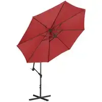 Зонт - бордо - круглый - Ø 300 см - наклоняемый