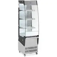 Холодильный шкаф - 220 л - 3 полки - 2 - 12 °C - LED - нержавеющая сталь / закаленное стекло - Royal Catering