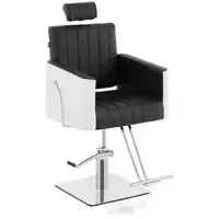 Парикмахерское кресло с подставкой для ног - 470 x 630 мм - 150 кг - черный, белый