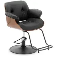 Парикмахерское кресло с подставкой для ног - 830 - 960 мм - 200 кг - Черный