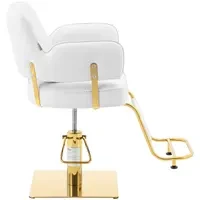 Парикмахерское кресло с подставкой для ног - 890 - 1020 мм - 200 кг - золотистый, белый - фото 4 - id-p1976712480