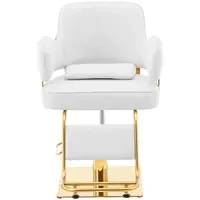 Парикмахерское кресло с подставкой для ног - 890 - 1020 мм - 200 кг - золотистый, белый - фото 5 - id-p1976712480