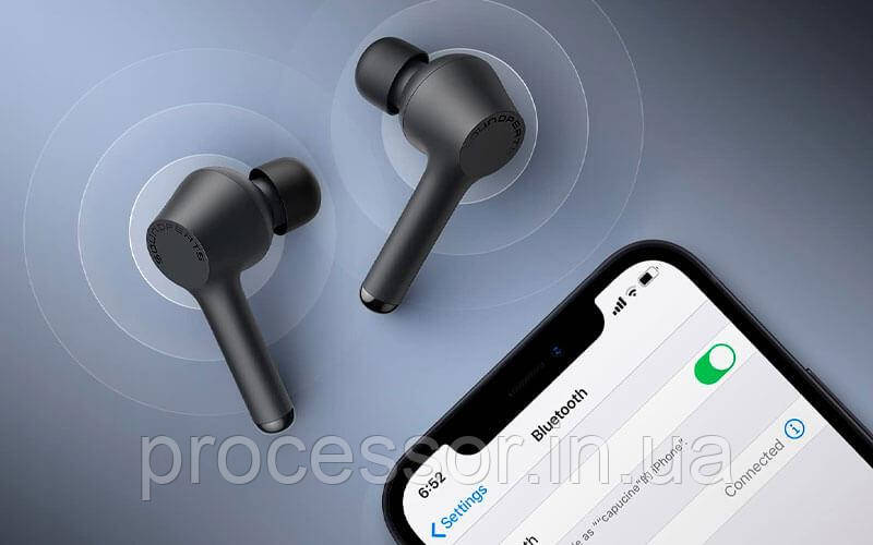Потужні бездротові сенсорні Bluetooth навушники Soundpeats Mac чорні, 60 годин роботи із захистом від води IPX7