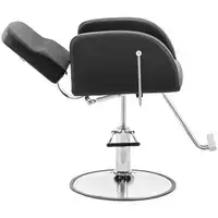 Перукарське крісло з підставкою для ніг - 920 - 1070 мм - 200 кг - чорний, сріблястий