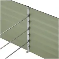Металлическая приподнятая кровать - сталь (оцинкованная) - 200 x 100 x 60 см