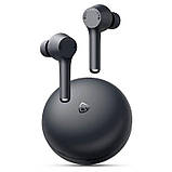 Бездротові сенсорні водостійкі IPX7 чорні навушники Bluetooth Soundpeats Mac з автономністю до 60 годин, фото 2