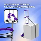 Портативний складний візок на коліщатках до 80 кг Folding Hand Truck Фіолетовий Алюмінієвий З м'яким ходом, фото 7