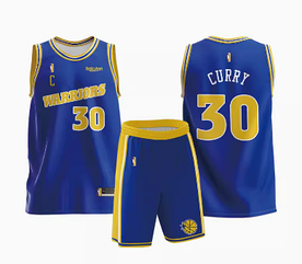 Форма баскетбольна синя Каррі Стефен номер 30 команда Голден Стейт Curry Golden State Warriors