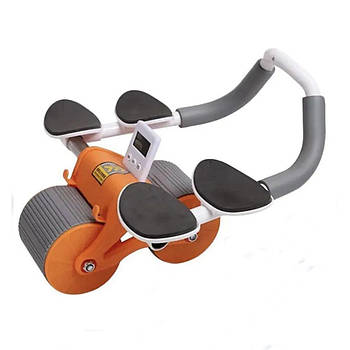 Роликовий тренажер для рук та плечей та таймером W6 Колесо-тренажер для черевного пресу