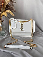 Yves Saint Laurent White 22x16x6 женские сумочки и клатчи хорошее качество