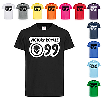 Черная детская футболка Fortnite victory royale (21-11-8)