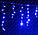 Синяя Гирлянда Бахрома на прозрачном проводе 4 x 0,85 м 280 led синий цвет, переходник, фото 2