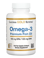 Витамины и минералы California Gold Nutrition Omega 3 (100 softgels)