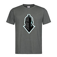 Графитовая мужская/унисекс футболка Fortnite Блек Найт (21-11-13-графітовий)