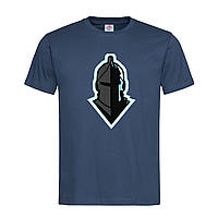 Темно-синяя мужская/унисекс футболка Fortnite Блек Найт (21-11-13-темно-синій)