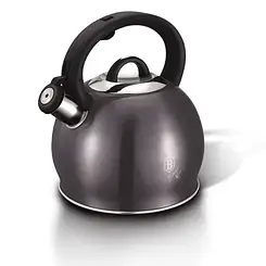 Чайник зі свистком Berlinger Haus Metallic Line Carbon Pro Edition 3 літри колір темно сірий 6666BH