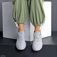 Серые женские кроссовки на каждый день, Женская спортивная обувь кроссовки текстиль весна лето