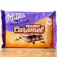 Шоколадные батончики Milka арахис карамель 5 шт