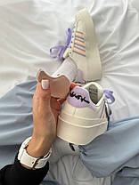 Жіночі кросівки Adidas Superstar Bonega Purple Macaroon Кеди Адідас Суперстар бежеві на платформі шкіряні демісезон, фото 6