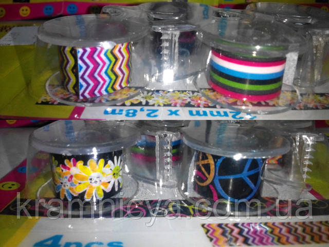 Набор декоративного скотча 4шт. 12мм х 2,8м купить в интернет-магазине Крамниця Творчості