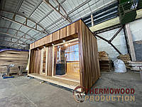 Мобільна баня 5,0х2,6м під ключ від Thermowood Production. Відео