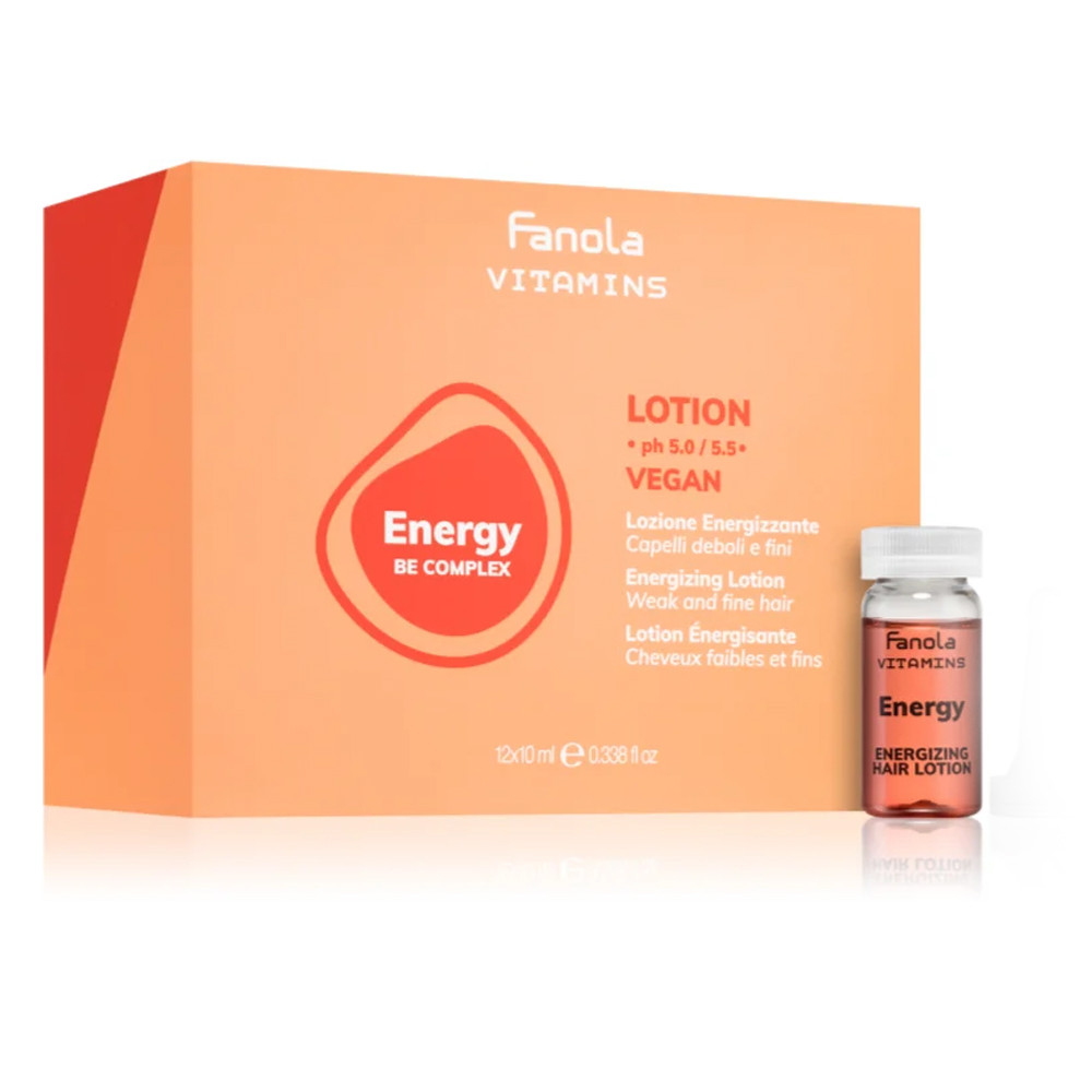 Fanola Vitamins Energy Лосьйон-ампули для зміцнення волосся, 12x10 мл