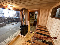 Mobile Sauna 5,0x2,6m schlüsselfertig von Thermowood Production. Video