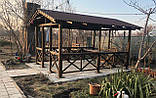 Дерев'яна альтанка 3 на 4 м, розбірна (на 14-16 осіб), фото 3