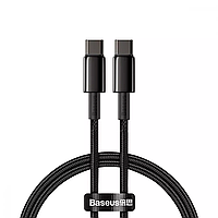 Кабель Baseus Tungsten Gold Data Cable 100W, Power Delivery, Quick Charge 3.0, 480Mbps, Type-C to Type-C 1м