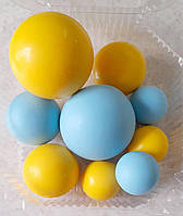 Набір шоколадних Сфер для декорації (жовто-блакитні))