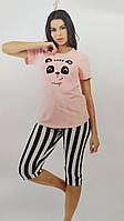 Женская хлопковая пижамка ( футболка + капри) Vienetta Secret