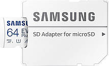 Карта пам'яті Samsung Miсro-SDXC memory card 64GB C10 UHS-I R130MB/s Evo Plus + SD (MB-MC64KA/EU), фото 3