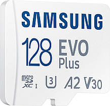 Карта пам'яті Samsung microSDXC 128GB C10 UHS-I R130MB/s Evo Plus + SD (MB-MC128KA/EU), фото 3