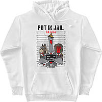 Худи мужской "Put In Jail , Білий, M-L