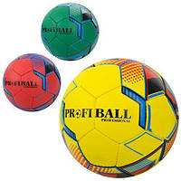 Мяч футбольный размер 5, ПУ1, 4мм, ручная работа, 32 панели, 400*420г, 3 цвета, 2500-266