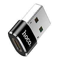 Переходник Hoco UA6 USB to Type-C черный