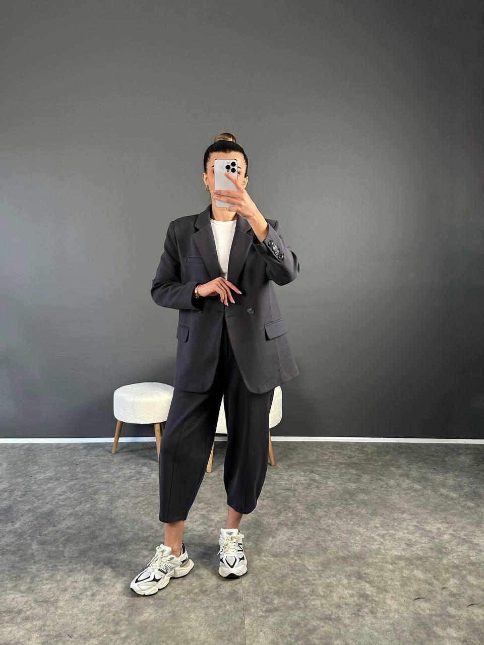 Жіночий діловий костюм-двійка піджак + штани тканина: костюмна тканина Мод 330