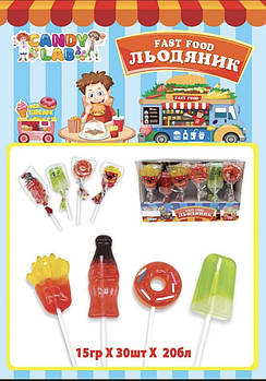 Льодяник на паличці Fast Food 30 шт