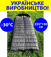Спальник ковдру з капюшоном до -30 градусів, похідний спальний мішок для холодної погоди