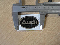 Наклейка S овал AUDI 46х29х1мм пленка + покрытие силиконом эмблема на авто Ауди с ободком